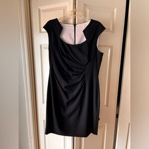 Calvin Klein Black and White Midi Dress